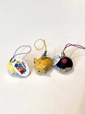 Disney Tsum Tsum Simba Aladdin Rapunzel Mini Figures Purse Phone Charm Lot of 3